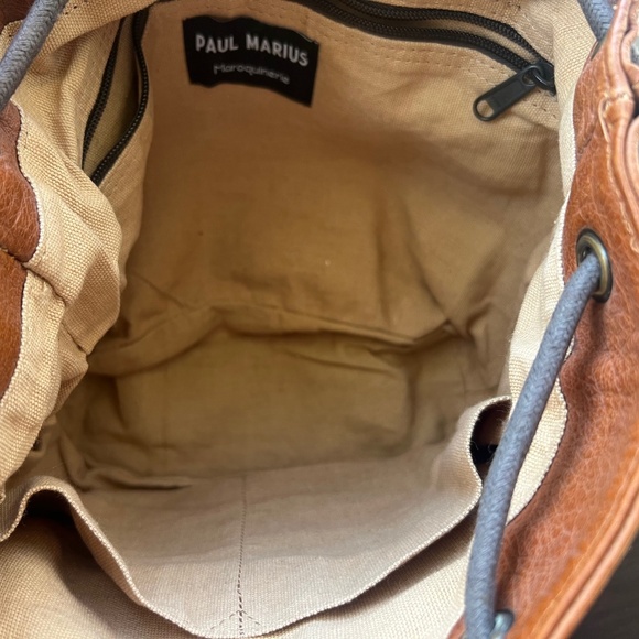 Paul Marius Leather Backpack, Lebaroudeur, Light Brown main image 6